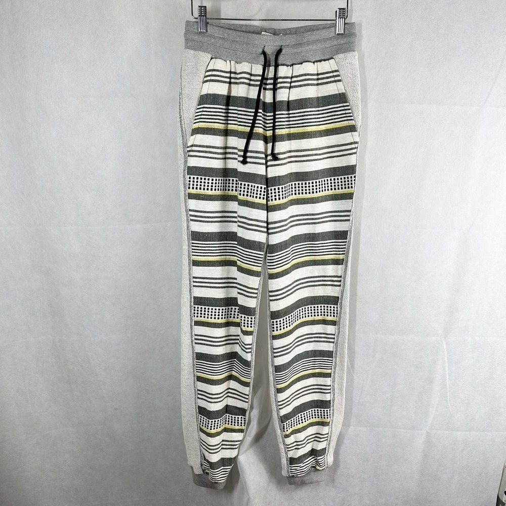 lemlem Meron Sweat Pants Jogger Stripe Heather Grey Size Small
